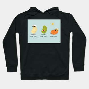 Bean Characters , Baked, Navy and Jelly bean Hoodie